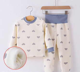 Beebi fliisist kaheosalised püksid ja trükiga pluusikomplekt