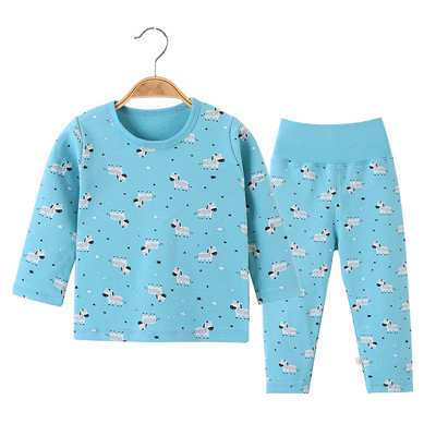 Beebi fliisist kaheosalised püksid ja trükiga pluusikomplekt