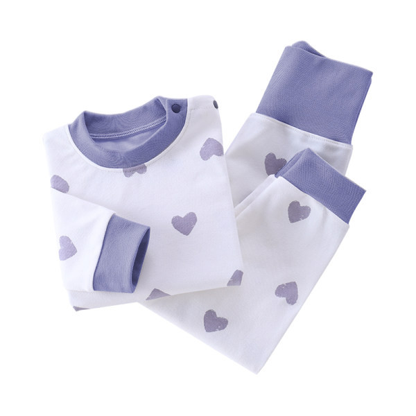 Beebi fliisist kaheosalised püksid ja trükiga pluusikomplekt