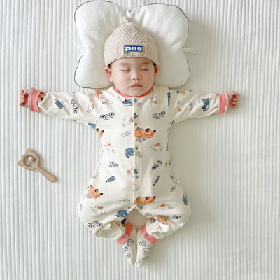 Hlapnice za bebe ležernog uzorka s printom i gumbima