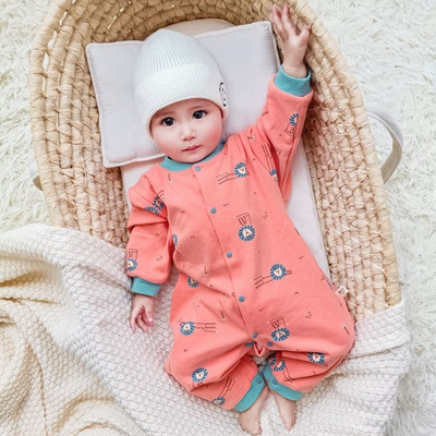 Hlapnice za bebe ležernog uzorka s printom i gumbima