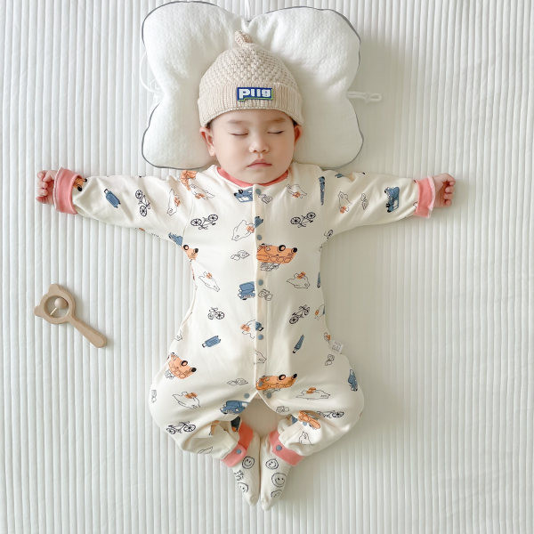 Hlapnice za bebe ležernog uzorka s printom i gumbima