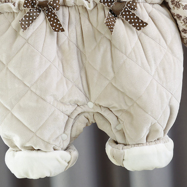 Baby fleece romper με φλοράλ μοτίβο