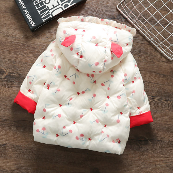 Βρεφικό μπουφάν με κουκούλα και απλικέ για κορίτσια