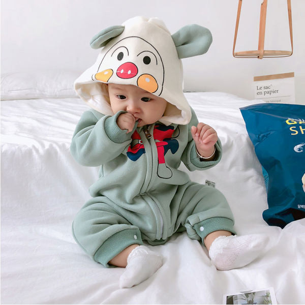 Βρεφική κουκούλα fleece με φερμουάρ και κουκούλα