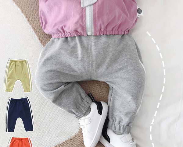 Αθλητικό βρεφικό παντελόνι με λάστιχο στα πόδια