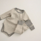 Vienkrāsains divdaļīgs bērnu komplekts zēniem un meitenēm