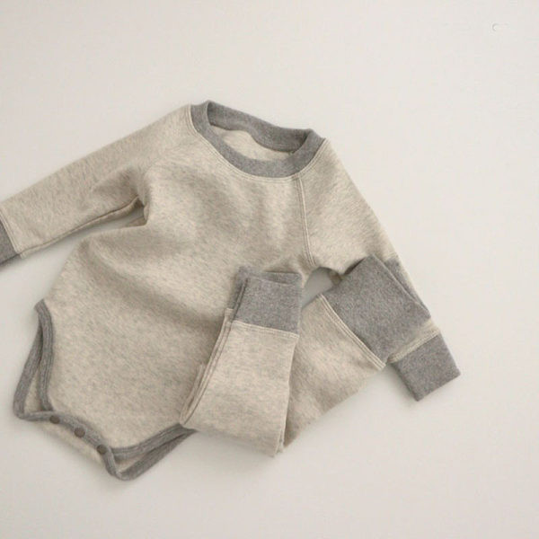 Vienkrāsains divdaļīgs bērnu komplekts zēniem un meitenēm