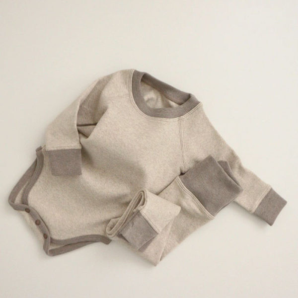 Vienkrāsains divdaļīgs bērnu komplekts zēniem un meitenēm