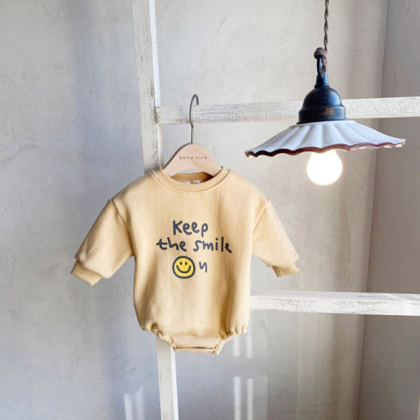 Bērnu bodijs ar apdruku ar garām piedurknēm