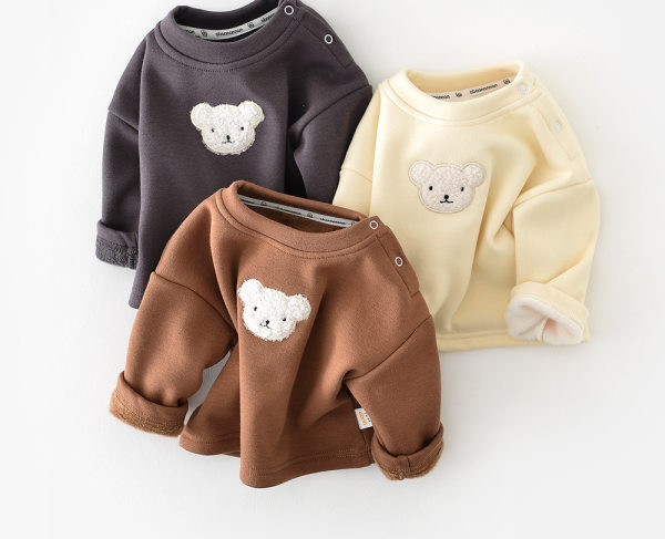 Bērnu ikdienas blūze ar izšuvumu meitenēm un zēniem