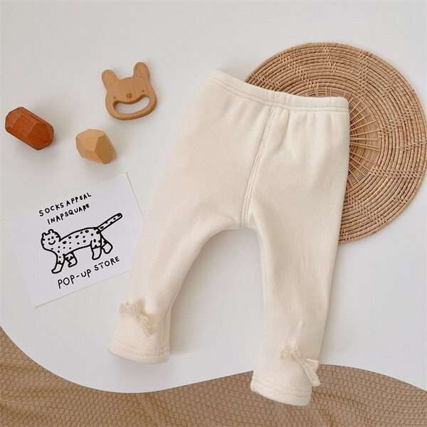 Zīdaiņu flīsa bikses ar lentīti