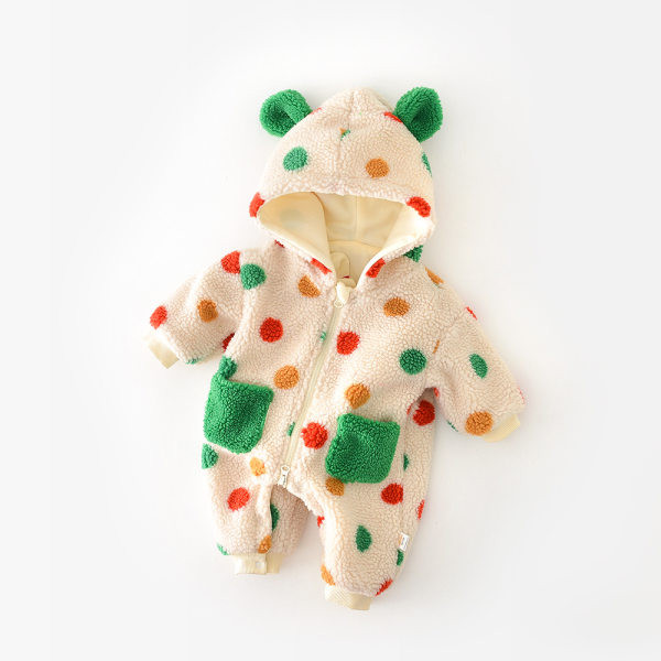 Mazuļa kombinezons ar kapuci un rāvējslēdzēju