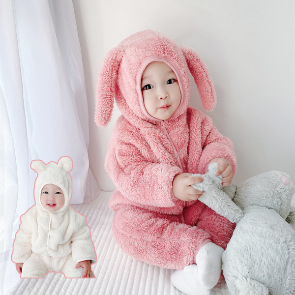 Plišane štrample za bebe s kapuljačom i kopčanjem na patentni zatvarač