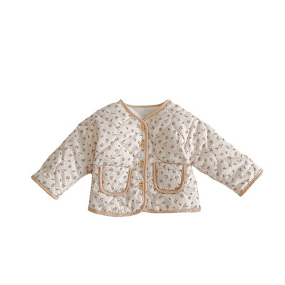 Ikdienas bērnu jaka ar ziedu rakstu