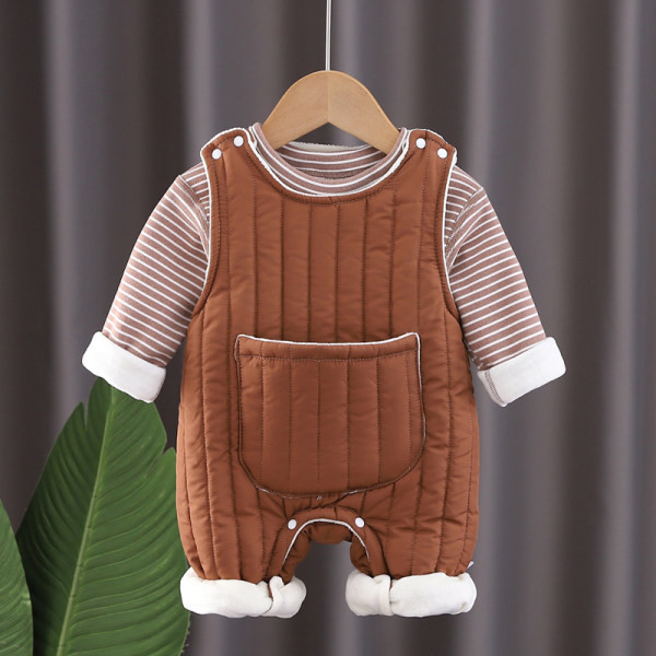 Új modell baba szett kétrészes blúzból és overálból