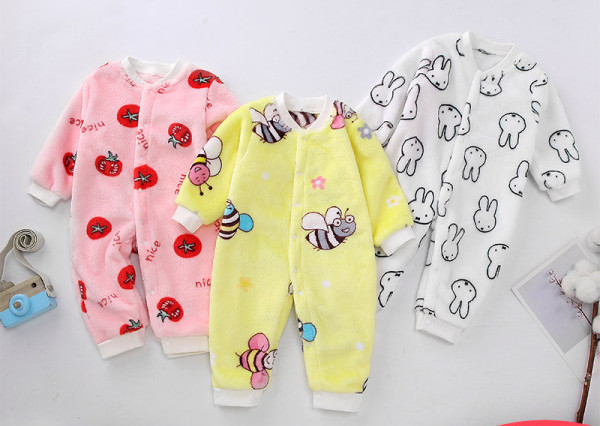 Βρεφικό βελούδινο μακρυμάνικο ρόμπα