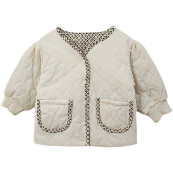 Proljetna dječja jakna s duplim džepom i kopčanjem na gumb