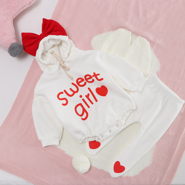 Zīdaiņu flīsa bodijs ar apdruku un lentes kapuci