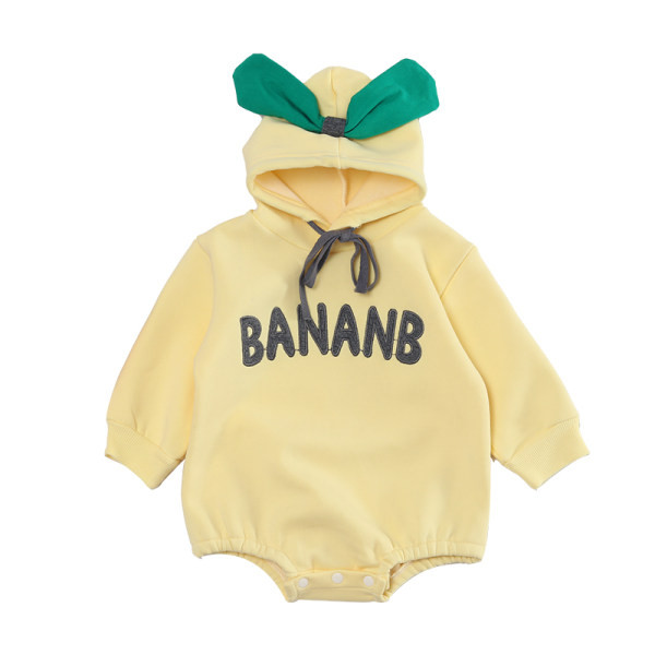 Zīdaiņu flīsa bodijs ar apdruku un kapuci ar ausīm