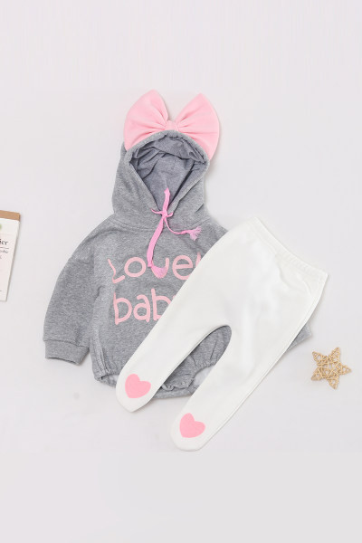 Új modell gyerek body mintával és szalaggal