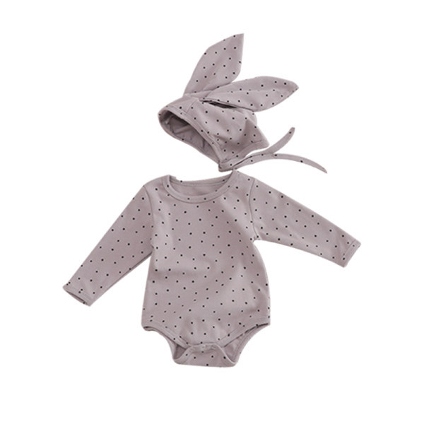 Βρεφικό κορμάκι με κουκούλα και γραβάτες