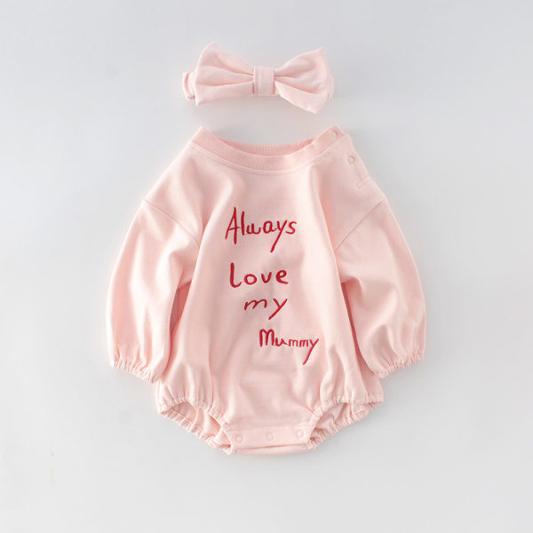 Két színben feliratozott baba body