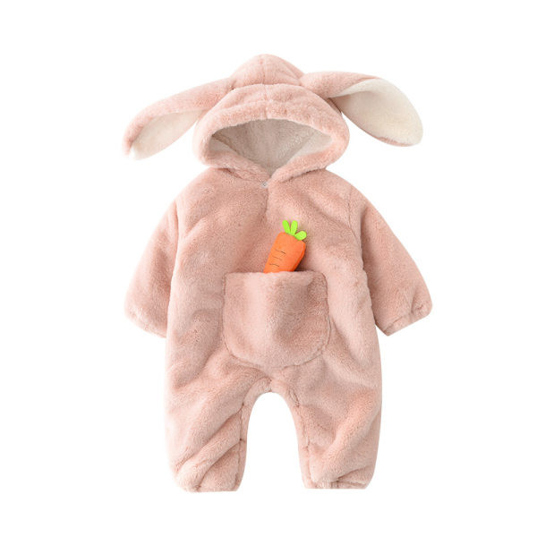 Baba gyapjú kabát zsebbel és kapucnival, fülekkel