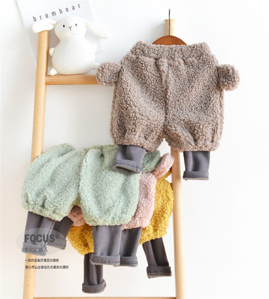 Mazuļu dūnu bikses ar 3D elementu