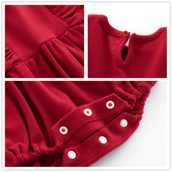 Bērnu bodijs ar cepuri sarkanā krāsā