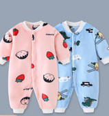 Baby fleece romper με διαφορετικό στάμπα