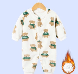 Baby fleece romper με διαφορετικό στάμπα