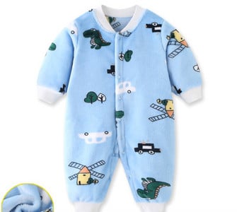 Baby fleece romper με διαφορετικό στάμπα