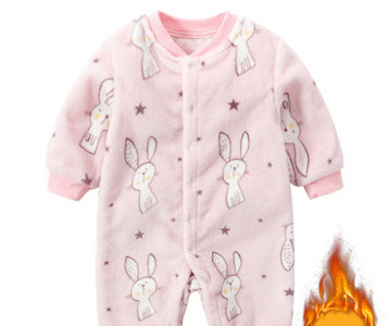 Baby fleece romper με διαφορετικό στάμπα