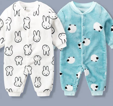 Baby fleece romper με διαφορετικό στάμπα