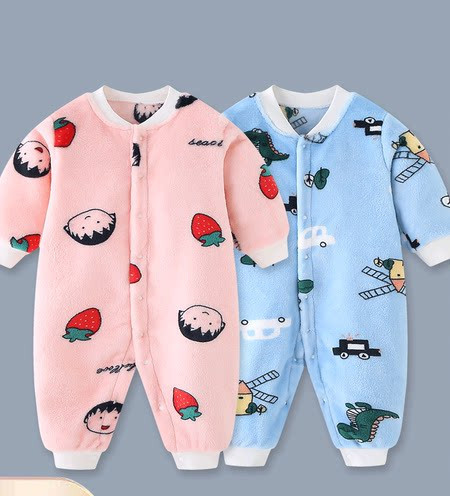 Baby fleece romper με διαφορετικό στάμπα
