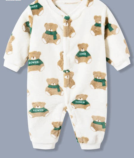 Baby fleece romper με διαφορετικό στάμπα