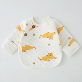 Χειμερινή βρεφική ζακέτα με κουμπιά και στάμπα