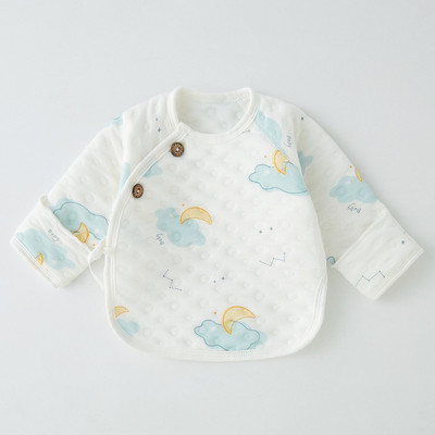 Χειμερινή βρεφική ζακέτα με κουμπιά και στάμπα