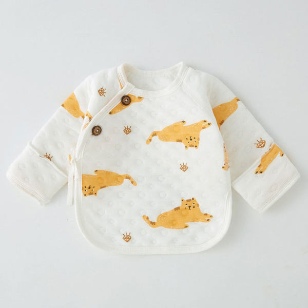 Χειμερινή βρεφική ζακέτα με κουμπιά και στάμπα