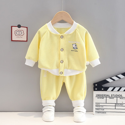 Mazuļu divdaļīgs sporta komplekts ar pogām un apdruku