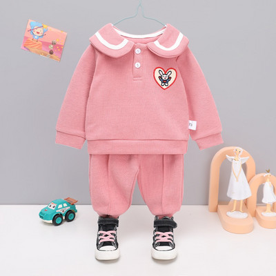 Mazuļu divdaļīgs sporta komplekts ar pogām un apdruku