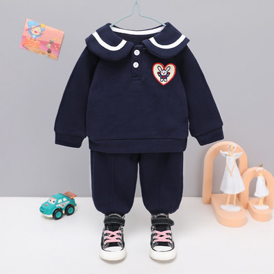 Mazuļu divdaļīgs sporta komplekts ar pogām un apdruku