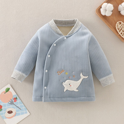 Χειμερινή βρεφική ζακέτα με κούμπωμα με κουμπί