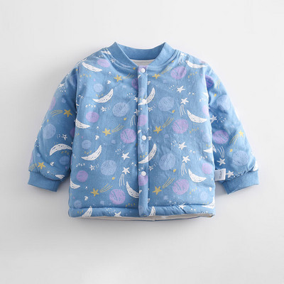 Zimski dječji kardigan s gumbima i različitim printom