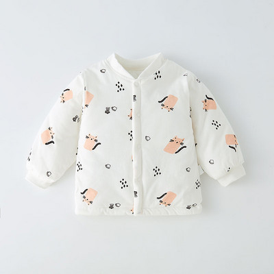 Zimski dječji kardigan s gumbima i različitim printom