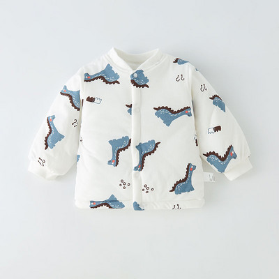 Zimski dječji kardigan s gumbima i različitim printom