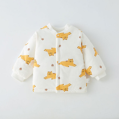 Zimski dječji kardigan s gumbima i različitim printom