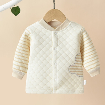 Mazuļa veste ar apdruku un pogas aizdari