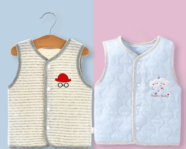 Bērnu mazuļa veste ar apdruku un pogām